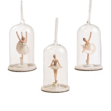 Ballerinas in a dome clear/white 15,5cm
